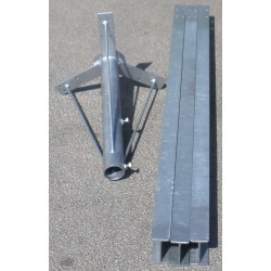 Base de estrella para mástil tubular o antenas verticales