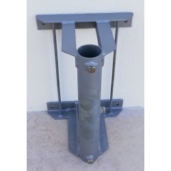 Wall-mounted pole-holder bracket